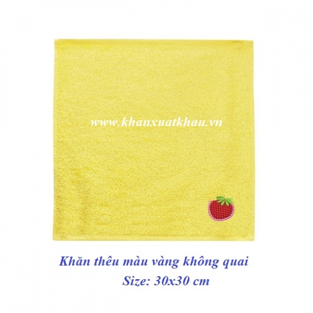 Khăn mầm non thêu kí hiệu màu vàng (không quai)